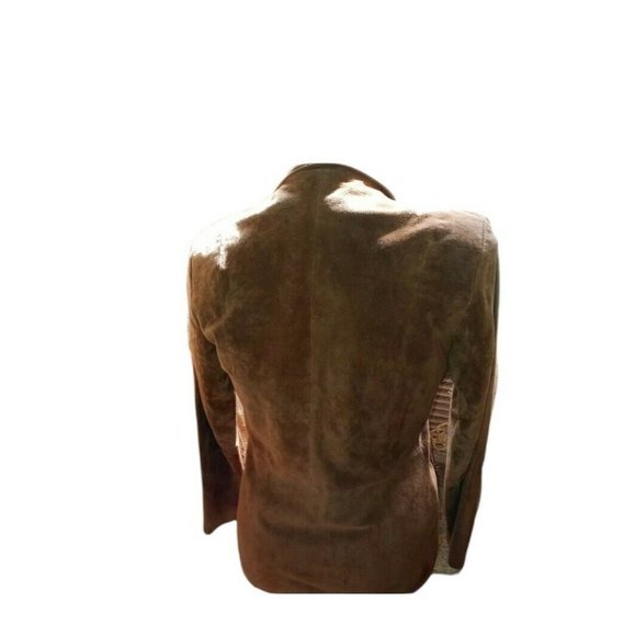 Bagatelle Woman's Soft lined Suede Leather 2 Button Jacket Size 8 (24-2184-0 ) - Picture 2 of 8